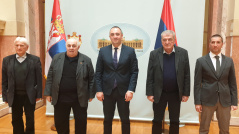 6 April 2021 Milimir Vujadinovic with the representatives of the Cultural Community of Krajina and the Krajina Serbian Academy of Sciences and Arts